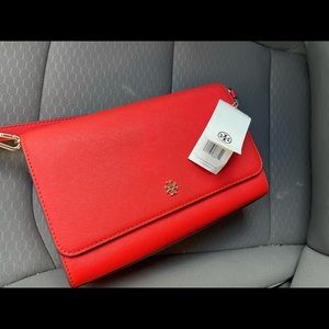 Brand new Tory Burch Red Emerson Combo Cross-Body
